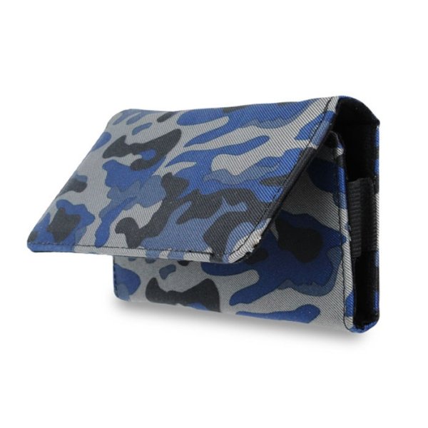 CUSTODIA per SAMSUNG N9000 GALAXY NOTE 3 E MODELLI SIMILARI - SACCHETTO ORIZZONTALE CON CLIP E PASSACINTURA MILITARE BLU CUSTODIA per SAMSUNG N9000 GALAXY NOTE 3 E MODELLI SIMILARI - SACCHETTO ORIZZONTALE CON CLIP E PASSACINTURA MILITARE BLU