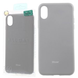 CUSTODIA per APPLE IPHONE X, IPHONE XS (5.8") IN GEL TPU SILICONE COLORE GRIGIO ALTA QUALITA' ROAR COLORFUL BLISTER