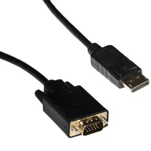 CAVO DISPLAYPORT DP MASCHIO A VGA 15 POLI MASCHIO LUNGHEZZA 1,8 MT COLORE NERO LKCDV018 LINK BLISTER