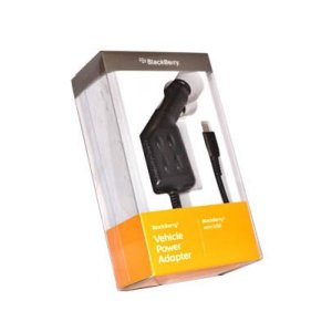 CARICATORE AUTO 500mAh CON CONNETTORE MINI USB - CAVO A SPIRALE COLORE NERO ASY-09824 BLACKBERRY ORIGINALE IN BLISTER