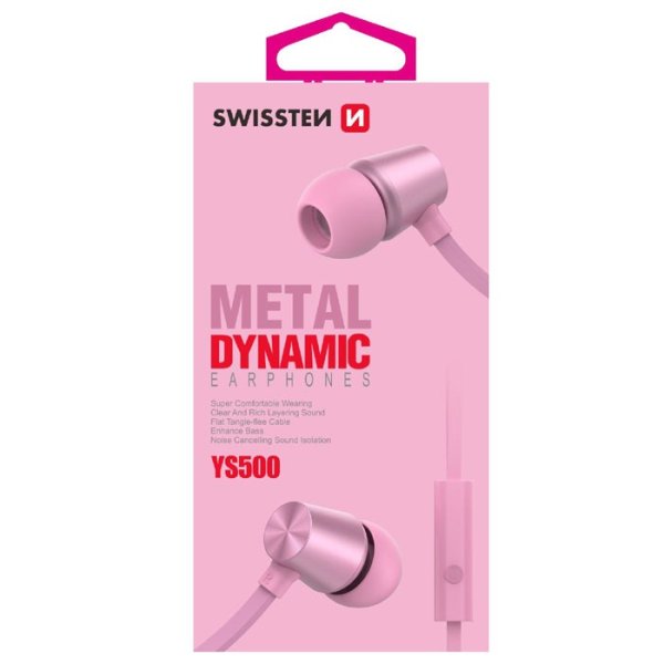 AURICOLARE STEREO con CONNETTORE JACK 3,5mm - GOMMINI, TASTO DI RISPOSTA E MICROFONO ROSA ORO YS500 SWISSTEN 51107004 AURICOLARE STEREO con CONNETTORE JACK 3,5mm - GOMMINI, TASTO DI RISPOSTA E MICROFONO ROSA ORO YS500 SWISSTEN 51107004