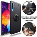 CUSTODIA per SAMSUNG GALAXY A50 (SM-A505), A30s (SM-A307), A50s (SM-A507) IN GEL TPU CON SUPPORTO ANELLO METALLICO GIREVOLE NERO CUSTODIA per SAMSUNG GALAXY A50 (SM-A505), A30s (SM-A307), A50s (SM-A507) IN GEL TPU CON SUPPORTO ANELLO METALLICO GIREVOLE NERO