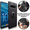 CUSTODIA per SAMSUNG GALAXY S10 PLUS (SM-G975) IN GEL TPU SILICONE CON SUPPORTO AD ANELLO METALLICO GIREVOLE COLORE NERO CUSTODIA per SAMSUNG GALAXY S10 PLUS (SM-G975) IN GEL TPU SILICONE CON SUPPORTO AD ANELLO METALLICO GIREVOLE COLORE NERO