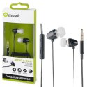 AURICOLARE STEREO con CONNETTORE JACK 3,5mm - GOMMINI, TASTO DI RISPOSTA E MICROFONO COLORE NERO MUVIT MUHPH0016 AURICOLARE STEREO con CONNETTORE JACK 3,5mm - GOMMINI, TASTO DI RISPOSTA E MICROFONO COLORE NERO MUVIT MUHPH0016