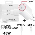 CARICATORE DA RETE 45W ORIGINALE SAMSUNG CON 1 PORTA TYPE-C (SUPER FAST CHARGING) + CAVO TYPE-C/TYPE-C BIANCO EP-TA845XWEGWW CARICATORE DA RETE 45W ORIGINALE SAMSUNG CON 1 PORTA TYPE-C (SUPER FAST CHARGING) + CAVO TYPE-C/TYPE-C BIANCO EP-TA845XWEGWW