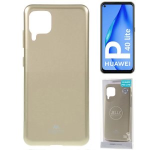 CUSTODIA per HUAWEI P40 LITE, NOVA 6 SE, NOVA 7i - IN TPU SILICONE COLORE ORO LUCIDO CON GLITTER ALTA QUALITA' MERCURY BLISTER