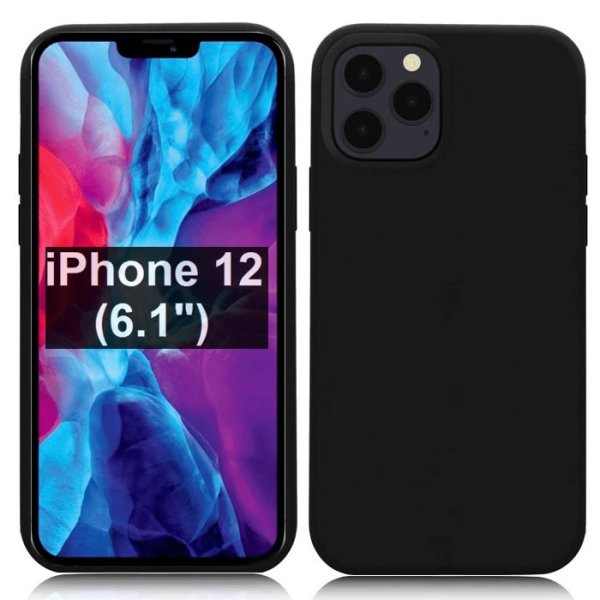 CUSTODIA per APPLE IPHONE 12, IPHONE 12 PRO (6.1") IN GEL TPU SILICONE SLIM COLORE NERO SATINATO CUSTODIA per APPLE IPHONE 12, IPHONE 12 PRO (6.1") IN GEL TPU SILICONE SLIM COLORE NERO SATINATO