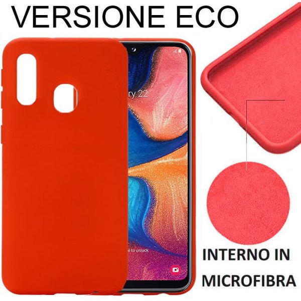 CUSTODIA per SAMSUNG GALAXY A20e (SM-A202) - IN SILICONE EFFETTO SOFT TOUCH ED INTERNO IN MICROFIBRA ROSSO VERSIONE ECONOMICA CUSTODIA per SAMSUNG GALAXY A20e (SM-A202) - IN SILICONE EFFETTO SOFT TOUCH ED INTERNO IN MICROFIBRA ROSSO VERSIONE ECONOMICA