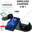 TRAVEL CASA WIRELESS 3IN1 15W PER APPLE WATCH, AIRPODS, AIRPODS PRO, IPHONE CON IDICATORE LED COLORE NERO SWISSTEN 22055506 TRAVEL CASA WIRELESS 3IN1 15W PER APPLE WATCH, AIRPODS, AIRPODS PRO, IPHONE CON IDICATORE LED COLORE NERO SWISSTEN 22055506