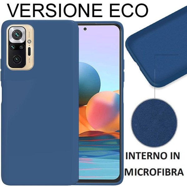 CUSTODIA per XIAOMI REDMI NOTE 10 PRO, NOTE 10 PRO MAX SILICONE CON EFFETTO SOFT TOUCH ED INTERNO IN MICROFIBRA BLU ECO CUSTODIA per XIAOMI REDMI NOTE 10 PRO, NOTE 10 PRO MAX SILICONE CON EFFETTO SOFT TOUCH ED INTERNO IN MICROFIBRA BLU ECO