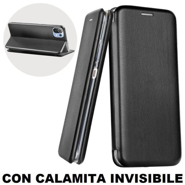 CUSTODIA per XIAOMI MI 11 LITE (5G/4G) - FLIP ORIZZONTALE CON INTERNO IN TPU SILICONE, STAND E CHIUSURA MAGNETICA COLORE NERO CUSTODIA per XIAOMI MI 11 LITE (5G/4G) - FLIP ORIZZONTALE CON INTERNO IN TPU SILICONE, STAND E CHIUSURA MAGNETICA COLORE NERO
