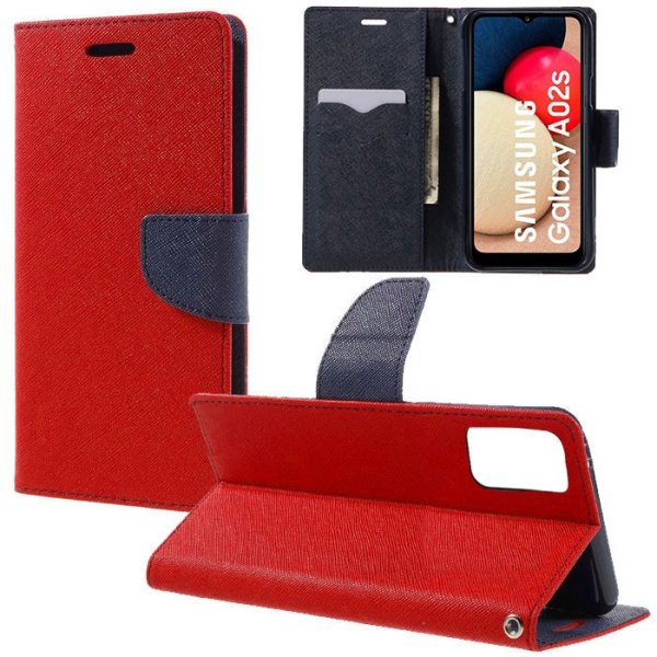 CUSTODIA per SAMSUNG GALAXY A02s (A025F), M02s (M025F) - FLIP ORIZZONTALE CON STAND, INTERNO IN TPU E PORTA CARTE COLORE ROSSO CUSTODIA per SAMSUNG GALAXY A02s (A025F), M02s (M025F) - FLIP ORIZZONTALE CON STAND, INTERNO IN TPU E PORTA CARTE COLORE ROSSO