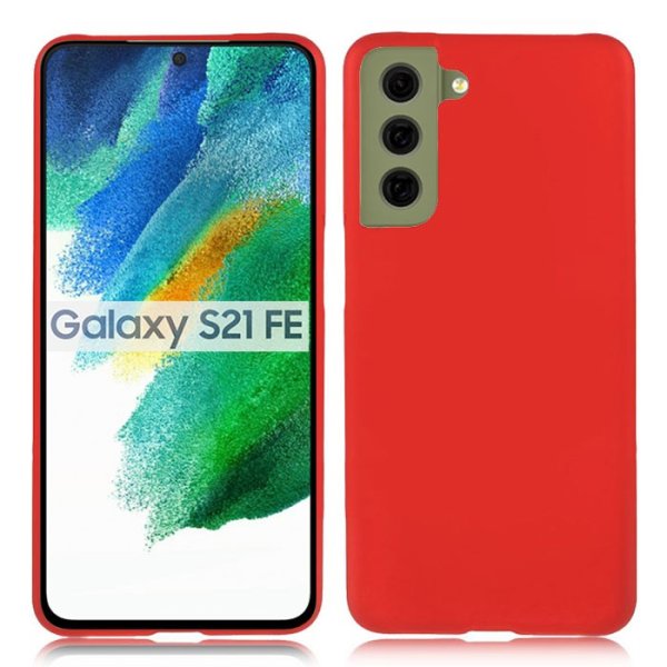 CUSTODIA per SAMSUNG GALAXY S21 FE 5G (SM-G990B) IN GEL TPU SILICONE SLIM COLORE ROSSO SATINATO CUSTODIA per SAMSUNG GALAXY S21 FE 5G (SM-G990B) IN GEL TPU SILICONE SLIM COLORE ROSSO SATINATO
