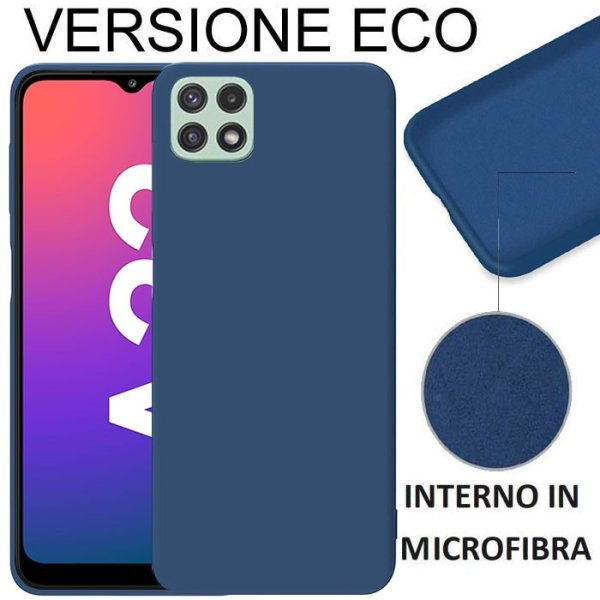 CUSTODIA per SAMSUNG GALAXY A22 5G (A226B) - IN SILICONE EFFETTO SOFT TOUCH ED INTERNO IN MICROFIBRA BLU VERSIONE ECONOMICA CUSTODIA per SAMSUNG GALAXY A22 5G (A226B) - IN SILICONE EFFETTO SOFT TOUCH ED INTERNO IN MICROFIBRA BLU VERSIONE ECONOMICA