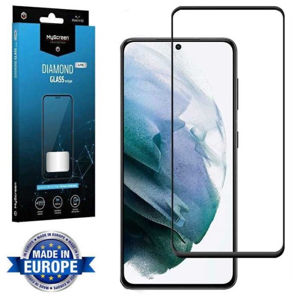 PELLICOLA per SAMSUNG GALAXY S21 FE 5G (SM-G990B) - VETRO TEMPERATO FULL FACE 9H - FULL GLUE CORNICE NERA MYSCREEN DIAMOND LITE PELLICOLA per SAMSUNG GALAXY S21 FE 5G (SM-G990B) - VETRO TEMPERATO FULL FACE 9H - FULL GLUE CORNICE NERA MYSCREEN DIAMOND LITE