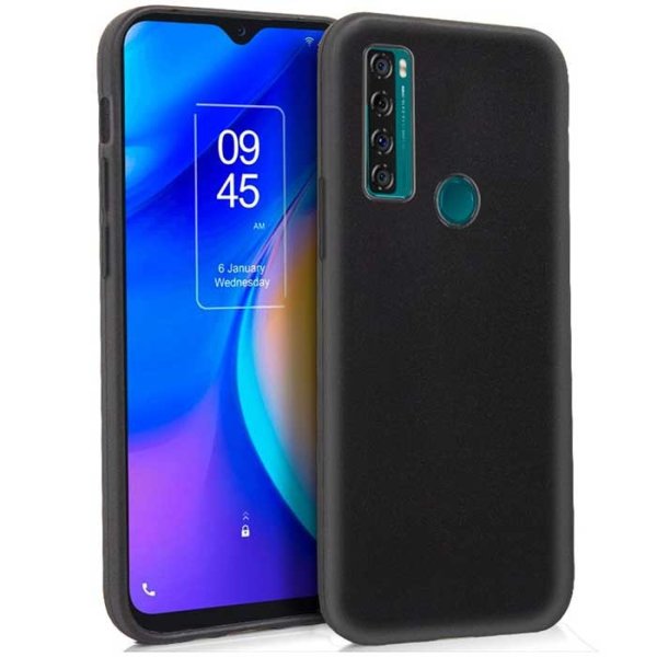 CUSTODIA per TCL 20 SE - IN GEL TPU SILICONE SLIM COLORE NERO SATINATO CUSTODIA per TCL 20 SE - IN GEL TPU SILICONE SLIM COLORE NERO SATINATO