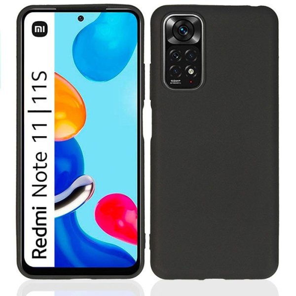 CUSTODIA per XIAOMI REDMI NOTE 11, REDMI NOTE 11S - IN GEL TPU SILICONE SLIM COLORE NERO SATINATO CUSTODIA per XIAOMI REDMI NOTE 11, REDMI NOTE 11S - IN GEL TPU SILICONE SLIM COLORE NERO SATINATO
