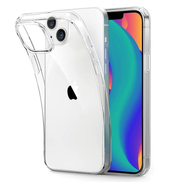 CUSTODIA per APPLE IPHONE 13, IPHONE 14 (6.1") - IN GEL TPU SILICONE 1,8mm TRASPARENTE CUSTODIA per APPLE IPHONE 13, IPHONE 14 (6.1") - IN GEL TPU SILICONE 1,8mm TRASPARENTE