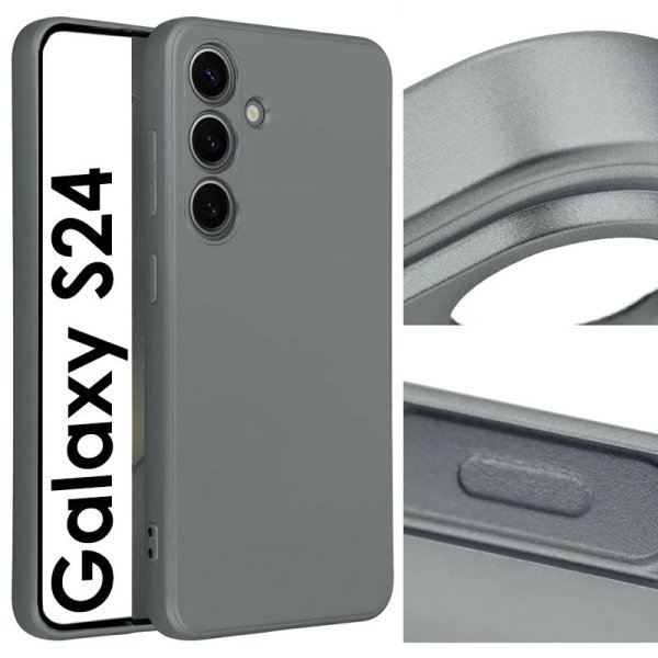 CUSTODIA per SAMSUNG GALAXY S24 (SM-S921) IN TPU SILICONE EFFETTO METALLO CON INTERNO IN MICROFIBRA COLORE GRIGIO TITANIO CUSTODIA per SAMSUNG GALAXY S24 (SM-S921) IN TPU SILICONE EFFETTO METALLO CON INTERNO IN MICROFIBRA COLORE GRIGIO TITANIO