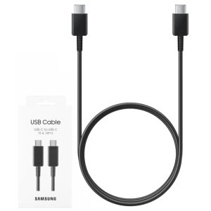 CAVO TYPE-C / TYPE-C (MAX 100W, 5A) ORIGINALE SAMSUNG EP-DX510JBEGEU LUNGHEZZA 1,8 MT COLORE NERO BLISTER
