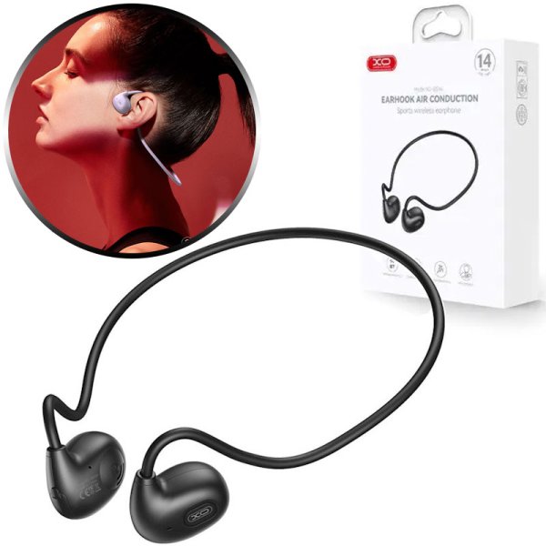 AURICOLARI BLUETOOTH 5.3 AIR CONDUCTION per LASCIARE L'ORECCHIO LIBERO DI PERCEPIRE I RUMORI INTORNO COLORE NERO XO BS34 AURICOLARI BLUETOOTH 5.3 AIR CONDUCTION per LASCIARE L'ORECCHIO LIBERO DI PERCEPIRE I RUMORI INTORNO COLORE NERO XO BS34