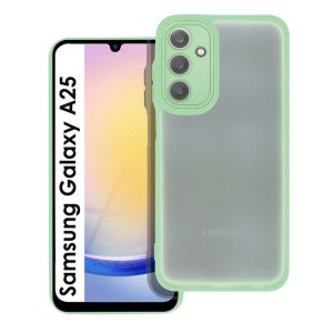 CUSTODIA per SAMSUNG GALAXY A25 - RIGIDA CON CORNICE IN TPU, PROTEZIONE FOTOCAMERE E DETTAGLI CROMATI COLORE VERDE