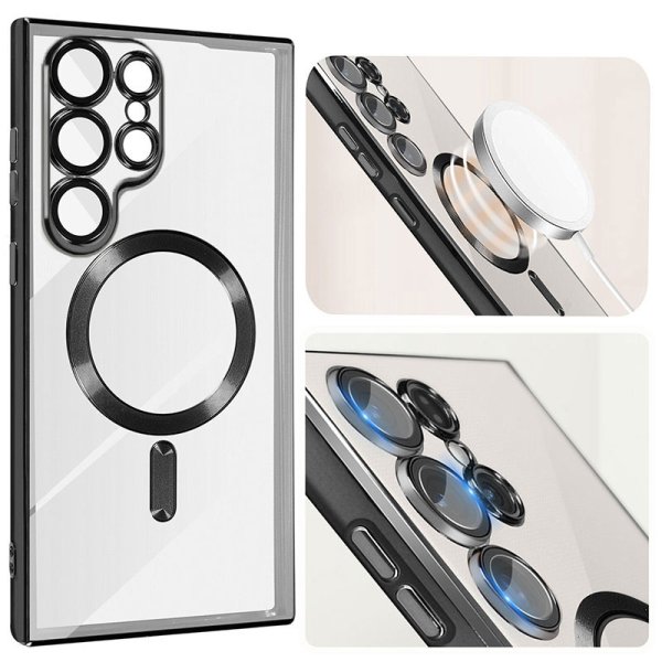 CUSTODIA per SAMSUNG GALAXY S25 ULTRA IN TPU A 360° (COMPRESE FOTOCAMERE) DETTAGLI CROMATI NERI E COMPATIBILE RICARICA MAGSAFE CUSTODIA per SAMSUNG GALAXY S25 ULTRA IN TPU A 360° (COMPRESE FOTOCAMERE) DETTAGLI CROMATI NERI E COMPATIBILE RICARICA MAGSAFE