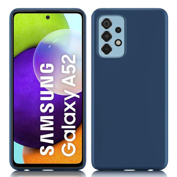 CUSTODIA per SAMSUNG GALAXY A52 4G, A52 5G, A52S 5G IN GEL TPU SILICONE SLIM COLORE BLU SATINATO CUSTODIA per SAMSUNG GALAXY A52 4G, A52 5G, A52S 5G IN GEL TPU SILICONE SLIM COLORE BLU SATINATO