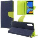 CUSTODIA per SAMSUNG GALAXY A7 2018 (SM-A750) - FLIP ORIZZONTALE CON STAND, INTERNO IN TPU SILICONE E PORTA CARTE COLORE BLU CUSTODIA per SAMSUNG GALAXY A7 2018 (SM-A750) - FLIP ORIZZONTALE CON STAND, INTERNO IN TPU SILICONE E PORTA CARTE COLORE BLU