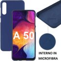 CUSTODIA per SAMSUNG GALAXY A50 (SM-A505), A30s (SM-A307), A50s (SM-A507) IN SILICONE SOFT TOUCH E INTERNO IN MICROFIBRA BLU CUSTODIA per SAMSUNG GALAXY A50 (SM-A505), A30s (SM-A307), A50s (SM-A507) IN SILICONE SOFT TOUCH E INTERNO IN MICROFIBRA BLU