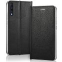 CUSTODIA per SAMSUNG GALAXY A70, A70s - FLIP ORIZZONTALE SIMILPELLE CHIUSURA MAGNETICA INVISIBILE COLORE NERO CON BORDO SILVER CUSTODIA per SAMSUNG GALAXY A70, A70s - FLIP ORIZZONTALE SIMILPELLE CHIUSURA MAGNETICA INVISIBILE COLORE NERO CON BORDO SILVER