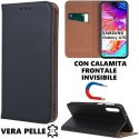 CUSTODIA per SAMSUNG GALAXY A70 (SM-A705), GALAXY A70s (SM-A707) - FLIP ORIZZONTALE VERA PELLE CHIUSURA MAGNETICA NERO CUSTODIA per SAMSUNG GALAXY A70 (SM-A705), GALAXY A70s (SM-A707) - FLIP ORIZZONTALE VERA PELLE CHIUSURA MAGNETICA NERO