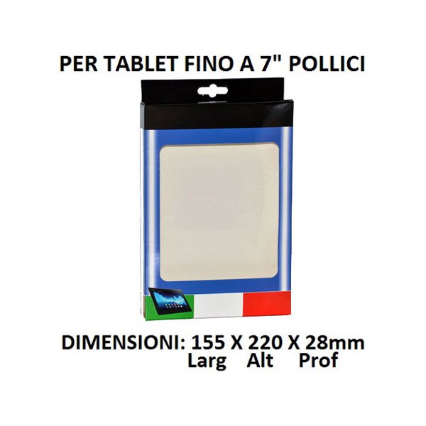 BLISTER IN CARTONCINO PLASTIFICATO SENZA LOGO CON FINESTRA FRONTALE per DISPOSITIVI FINO A 7" DIM. L 155 X A 220 X P 28mm BLISTER IN CARTONCINO PLASTIFICATO SENZA LOGO CON FINESTRA FRONTALE per DISPOSITIVI FINO A 7" DIM. L 155 X A 220 X P 28mm