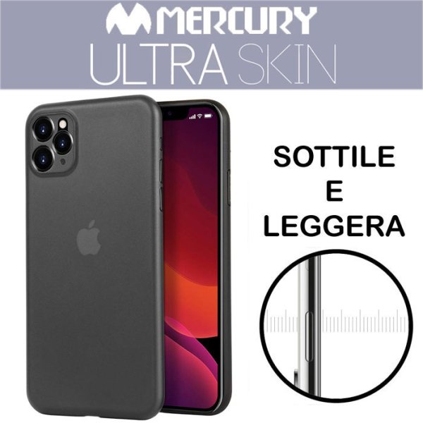 CUSTODIA per APPLE IPHONE 11 PRO (5.8") BACK RIGIDA ULTRA SLIM 0,3mm COLORE NERO-TRASPARENTE MERCURY BLISTER CUSTODIA per APPLE IPHONE 11 PRO (5.8") BACK RIGIDA ULTRA SLIM 0,3mm COLORE NERO-TRASPARENTE MERCURY BLISTER