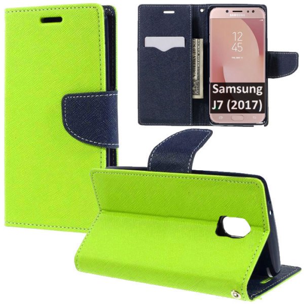 CUSTODIA per SAMSUNG SM-J730 GALAXY J7 (2017) - FLIP ORIZZONTALE CON STAND, INTERNO IN TPU SILICONE E PORTA CARTE COLORE VERDE CUSTODIA per SAMSUNG SM-J730 GALAXY J7 (2017) - FLIP ORIZZONTALE CON STAND, INTERNO IN TPU SILICONE E PORTA CARTE COLORE VERDE