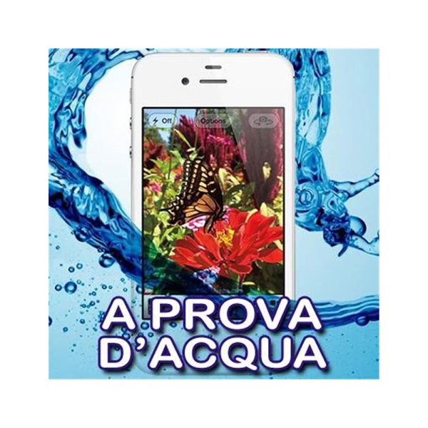 CUSTODIA A SACCHETTO RESISTENTE AGLI SCHIZZI D'ACQUA per APPLE IPHONE 3G, 3GS,4, 4S E MODELLI SIMILARI COLORE TRASPARENTE
