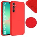 CUSTODIA per SAMSUNG GALAXY A26 (5G) IN SILICONE COLORE ROSSO CON EFFETTO SOFT TOUCH E INTERNO IN MICROFIBRA