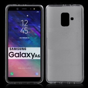 CUSTODIA per SAMSUNG GALAXY A6 2018 (SM-A600) IN GEL TPU SILICONE COLORE BIANCO TRASPARENTE