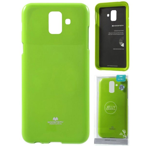 CUSTODIA per SAMSUNG GALAXY A6 2018 (SM-A600) IN GEL TPU SILICONE COLORE VERDE LUCIDO CON GLITTER ALTA QUALITA' MERCURY CUSTODIA per SAMSUNG GALAXY A6 2018 (SM-A600) IN GEL TPU SILICONE COLORE VERDE LUCIDO CON GLITTER ALTA QUALITA' MERCURY