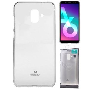 CUSTODIA per SAMSUNG GALAXY A6 2018 (SM-A600) IN GEL TPU SILICONE TRASPARENTE ALTA QUALITA' MERCURY BLISTER