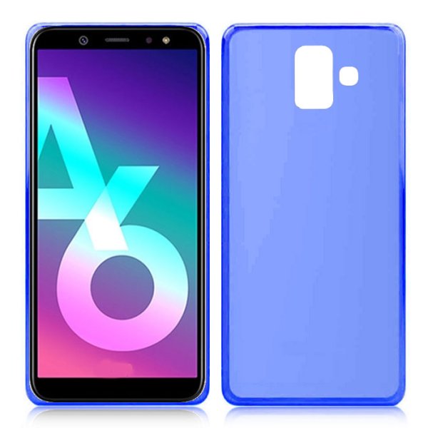 CUSTODIA per SAMSUNG GALAXY A6 2018 (SM-A600) IN GEL TPU SILICONE COLORE BLU TRASPARENTE CUSTODIA per SAMSUNG GALAXY A6 2018 (SM-A600) IN GEL TPU SILICONE COLORE BLU TRASPARENTE