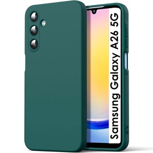 CUSTODIA per SAMSUNG GALAXY A26 5G (SM-A266) IN GEL TPU SILICONE SLIM COLORE VERDE SATINATO