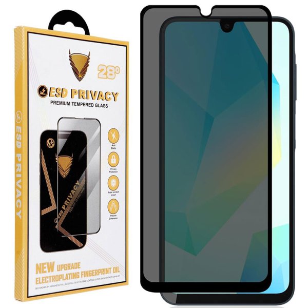 PELLICOLA per SAMSUNG GALAXY A16 (4G/5G) IN VETRO TEMPERATO CON FILTRO PRIVACY - FULL FACE 9H CON CORNICE NERA PELLICOLA per SAMSUNG GALAXY A16 (4G/5G) IN VETRO TEMPERATO CON FILTRO PRIVACY - FULL FACE 9H CON CORNICE NERA