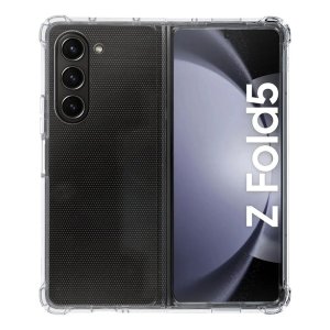CUSTODIA per SAMSUNG GALAXY Z FOLD5 TRASPARENTE COMPOSTA DA 1 PARTE RIGIDA CON CORNICE IN TPU + BUMPER PER IL COVER SCREEN