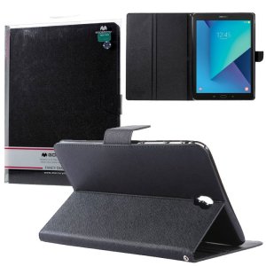 CUSTODIA per SAMSUNG SM-T820 GALAXY TAB S3, SM-T825 - 9.7" - BOOK ORIZZONTALE CON INTERNO IN TPU E STAND COLORE NERO