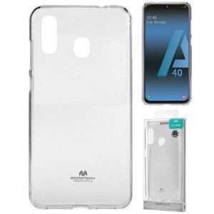 CUSTODIA per SAMSUNG GALAXY A40 (SM-A405) IN GEL TPU SILICONE TRASPARENTE ALTA QUALITA' MERCURY BLISTER