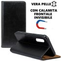 CUSTODIA per HUAWEI P20 - FLIP ORIZZONTALE VERA PELLE CON CHIUSURA MAGNETICA INVISIBILE E INTERNO IN TPU COLORE NERO CUSTODIA per HUAWEI P20 - FLIP ORIZZONTALE VERA PELLE CON CHIUSURA MAGNETICA INVISIBILE E INTERNO IN TPU COLORE NERO