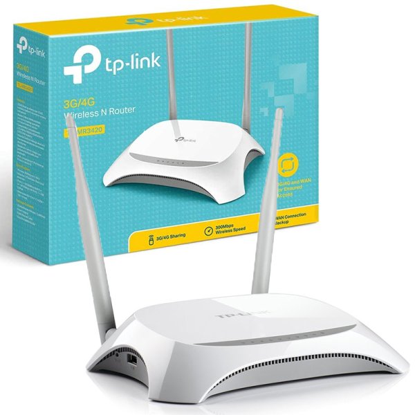 Sottocosto! ROUTER 3G/4G WIRELESS N 300Mbps TL-MR3420 CON FUNZIONE QSS E CONDIVISIONE WIRELESS 3G/4G COLORE BIANCO TP-LINK Sottocosto! ROUTER 3G/4G WIRELESS N 300Mbps TL-MR3420 CON FUNZIONE QSS E CONDIVISIONE WIRELESS 3G/4G COLORE BIANCO TP-LINK