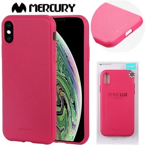 CUSTODIA per APPLE IPHONE XS MAX (6.5") IN GEL TPU SILICONE COLORE FUCSIA ALTA QUALITA' MERCURY STYLE LUX BLISTER