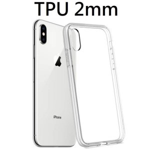 CUSTODIA per APPLE IPHONE XS MAX (6.5") IN GEL TPU SILICONE 2mm TRASPARENTE CON CORNICE BIANCO OPACO
